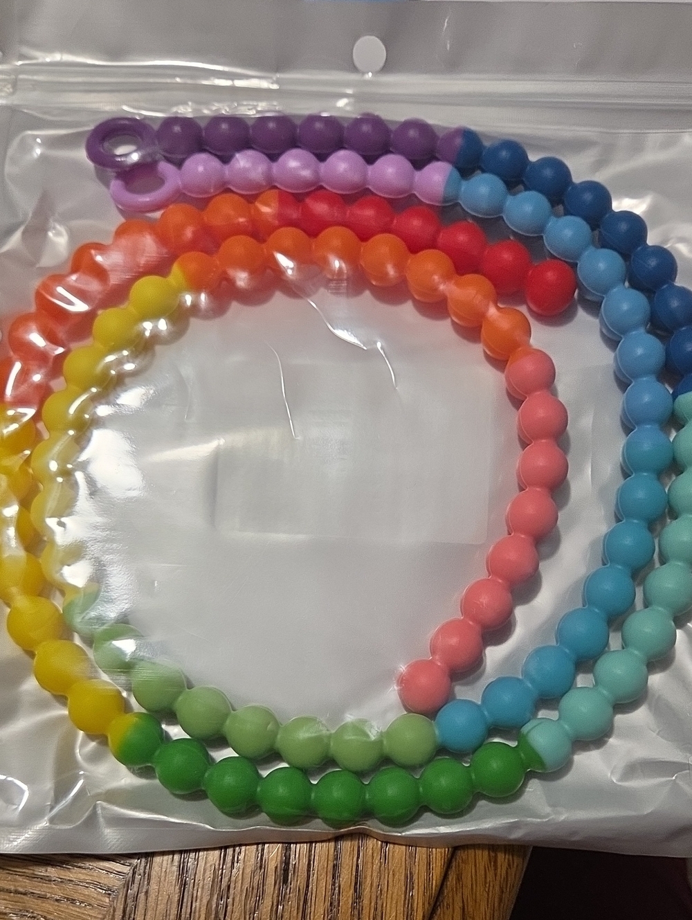 Kids Rainbow Bead Necklace – Multicolor